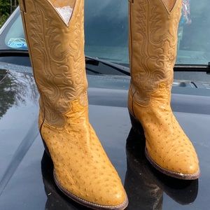 Justin full quill ostrich cowboy boots